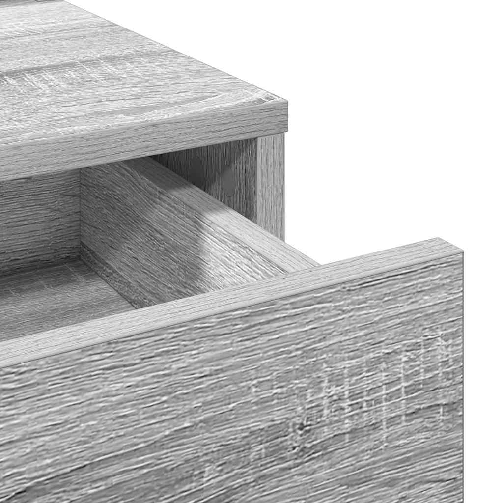 vidaXL Dressing Table Grey Sonoma 79 x 41 x 140 cm Engineered Wood