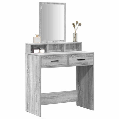 vidaXL Dressing Table Grey Sonoma 79 x 41 x 140 cm Engineered Wood