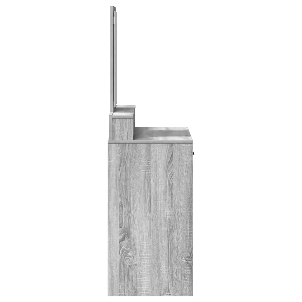 vidaXL Dressing Table Grey Sonoma 79 x 41 x 140 cm Engineered Wood