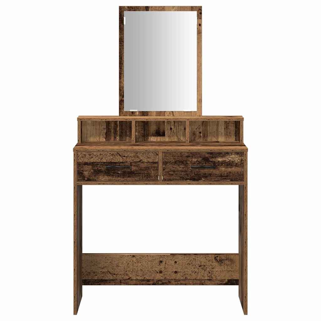 vidaXL Dressing Table Old Wood 79 x 41 x 140 cm Engineered Wood