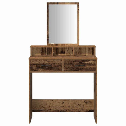 vidaXL Dressing Table Old Wood 79 x 41 x 140 cm Engineered Wood