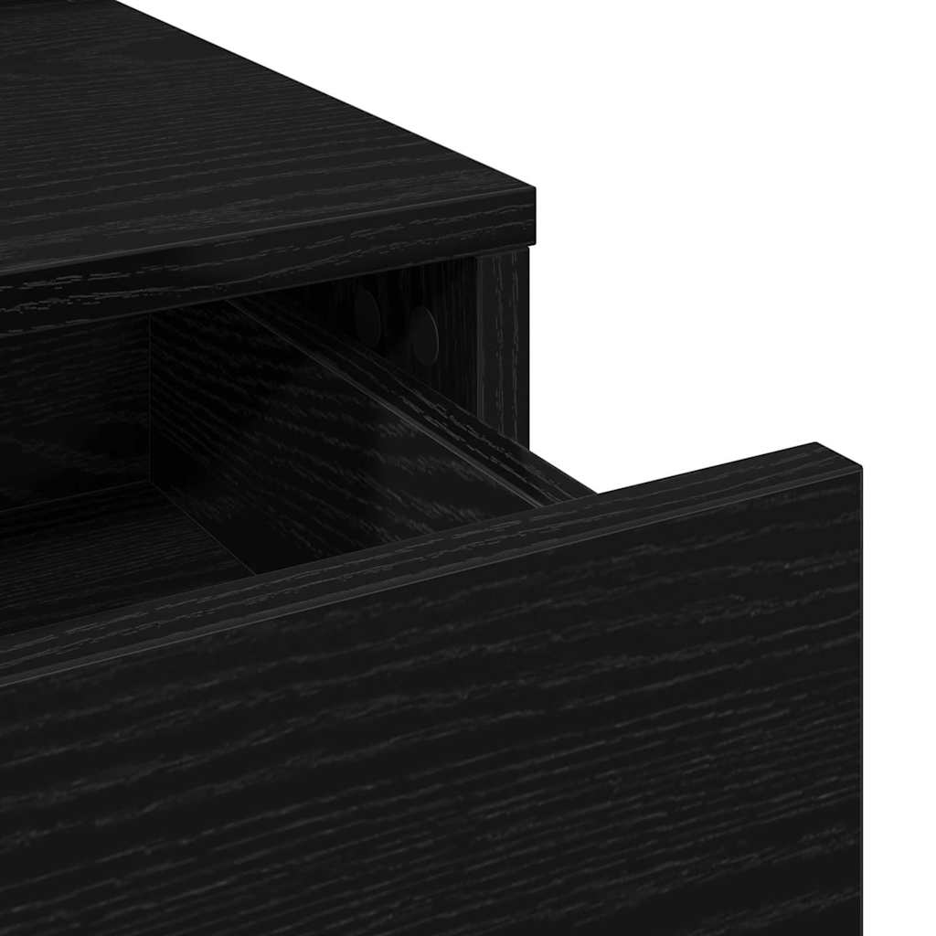 vidaXL Dressing Table Black Oak 100 x 41 x 140 cm Engineered Wood
