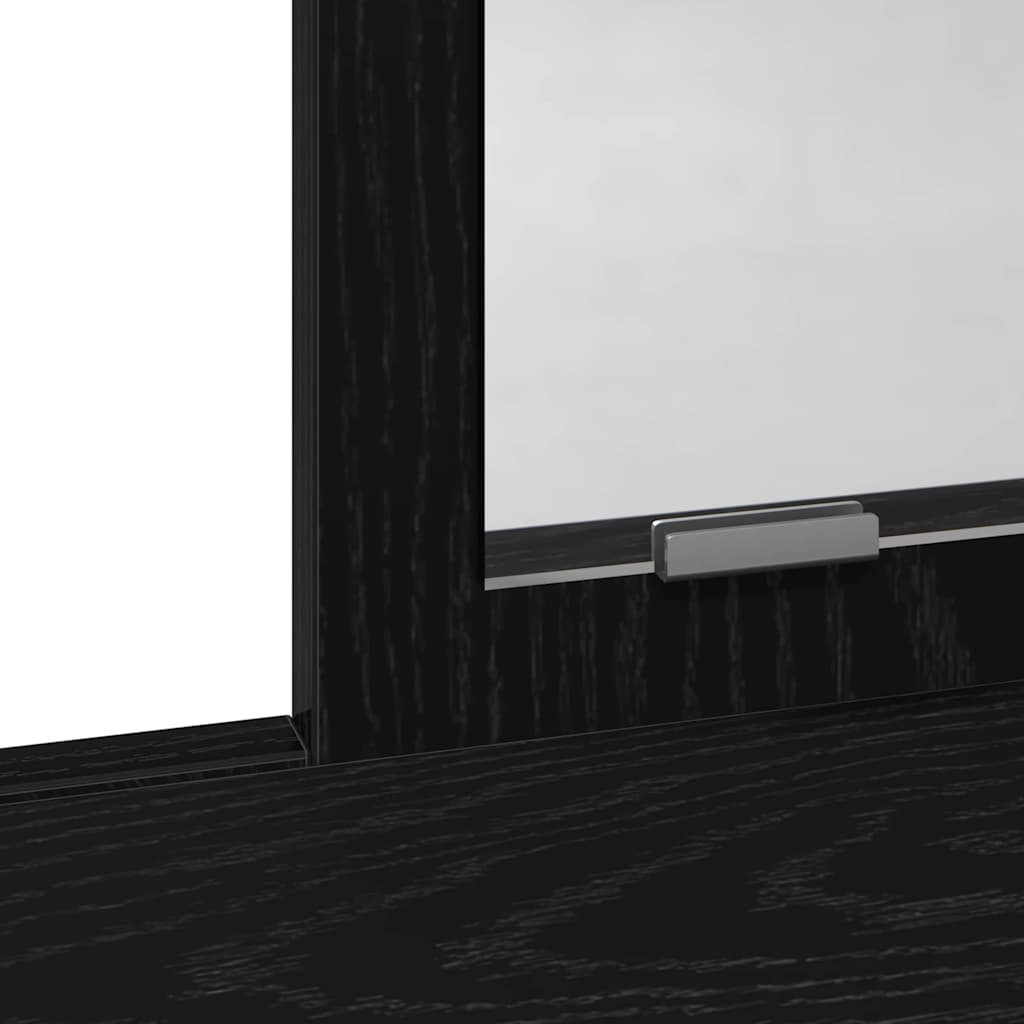 vidaXL Dressing Table Black Oak 100 x 41 x 140 cm Engineered Wood