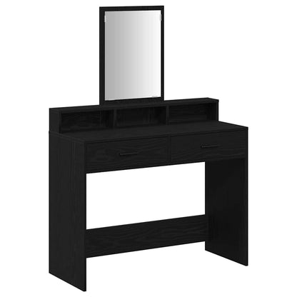 vidaXL Dressing Table Black Oak 100 x 41 x 140 cm Engineered Wood