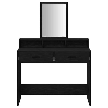 vidaXL Dressing Table Black Oak 100 x 41 x 140 cm Engineered Wood