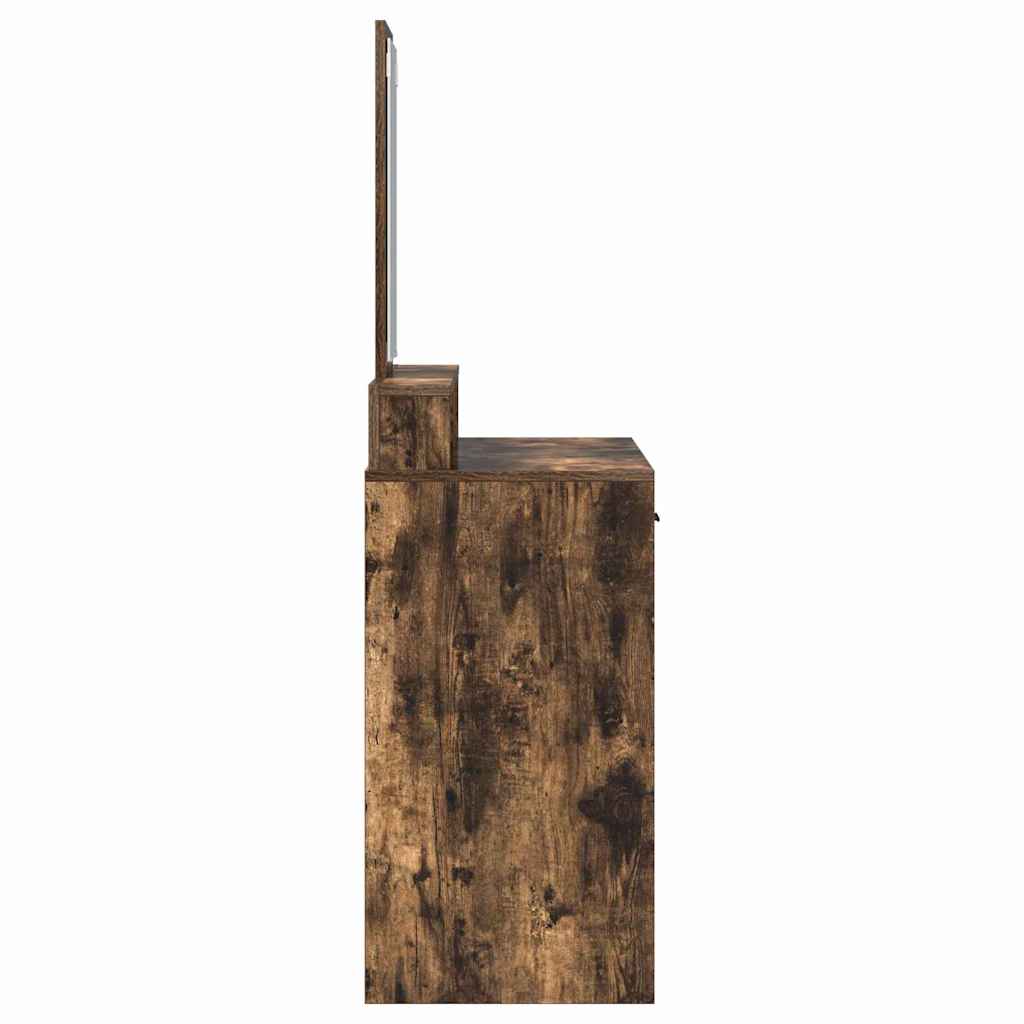vidaXL Dressing Table Smoked Oak 100 x 41 x 140 cm Engineered Wood