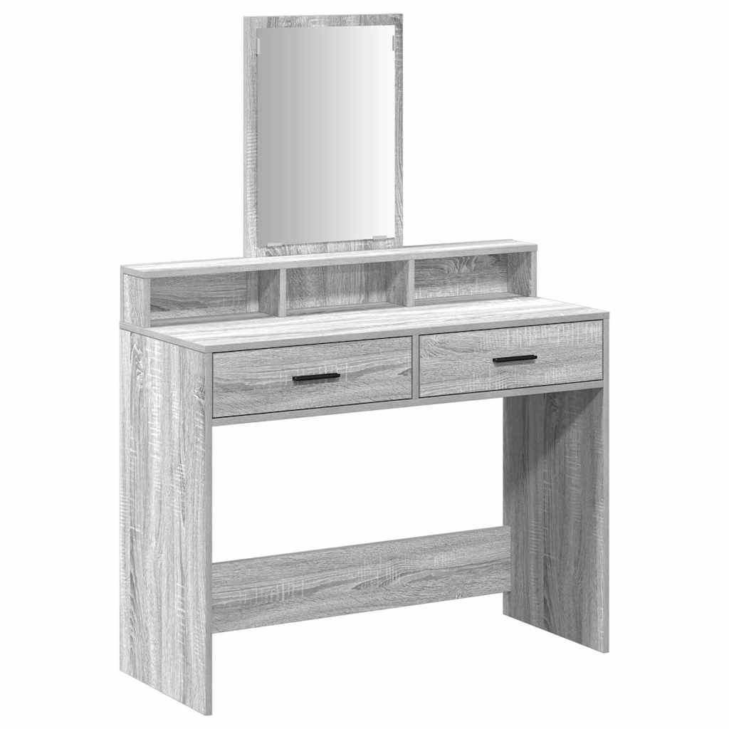vidaXL Dressing Table Grey Sonoma 100 x 41 x 140 cm Engineered Wood
