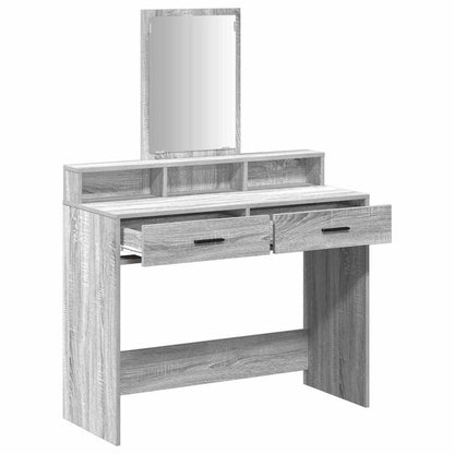 vidaXL Dressing Table Grey Sonoma 100 x 41 x 140 cm Engineered Wood