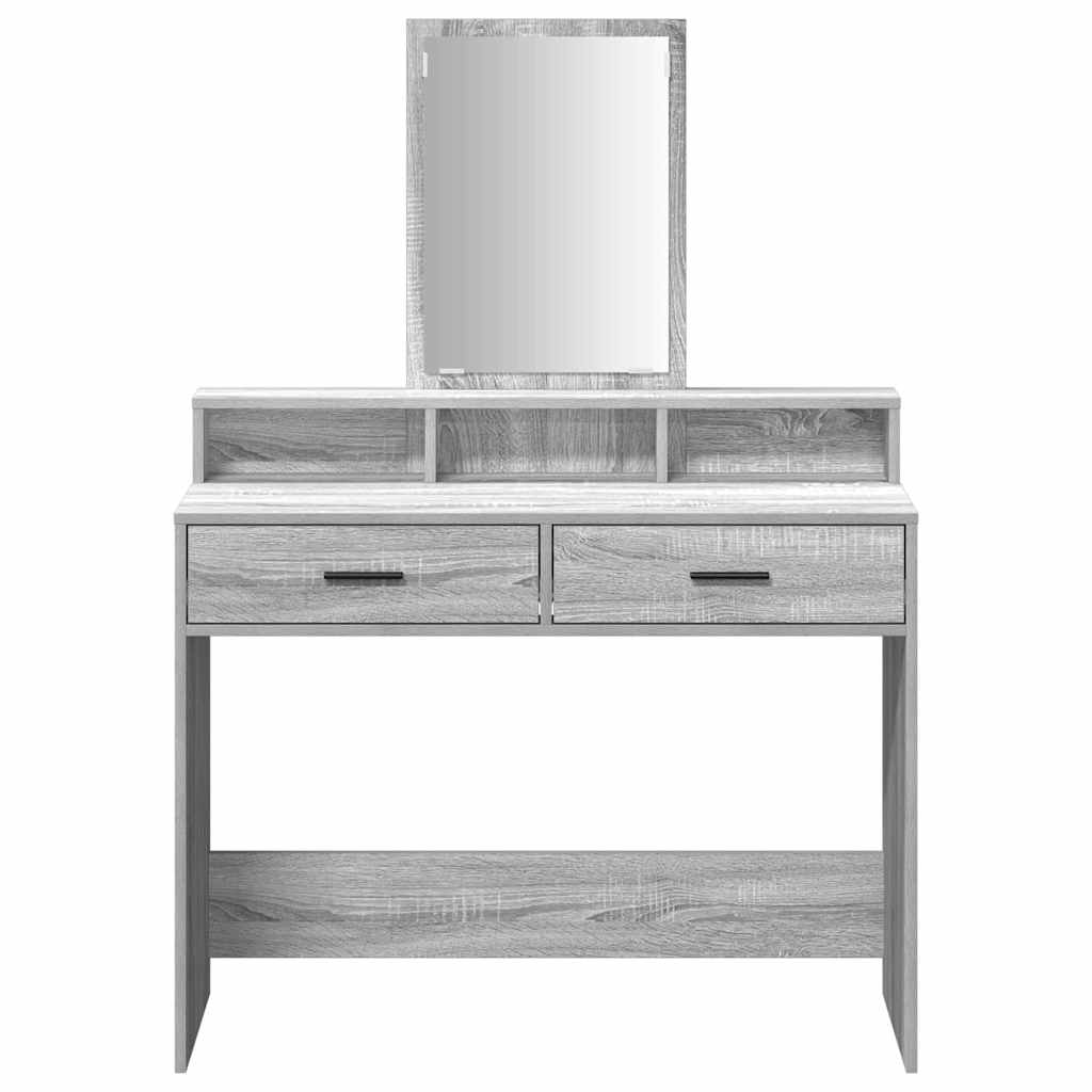 vidaXL Dressing Table Grey Sonoma 100 x 41 x 140 cm Engineered Wood