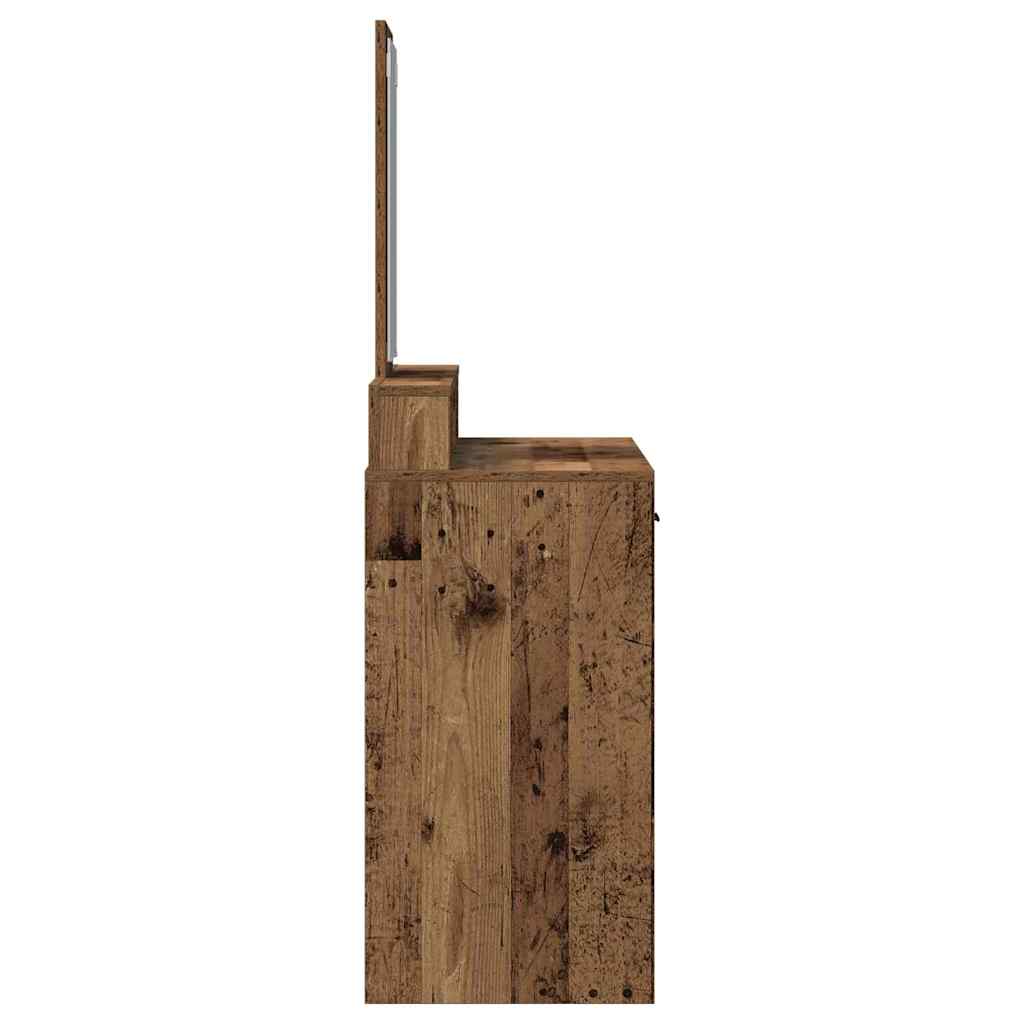 vidaXL Dressing Table Old Wood 100 x 41 x 140 cm Engineered Wood