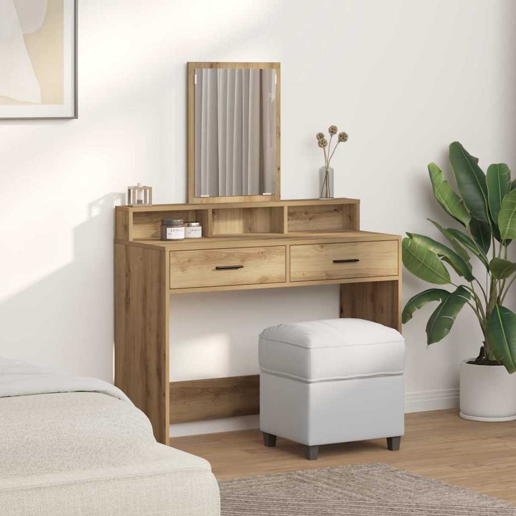 vidaXL Dressing Table Artisan Oak 100 x 41 x 140 cm Engineered Wood