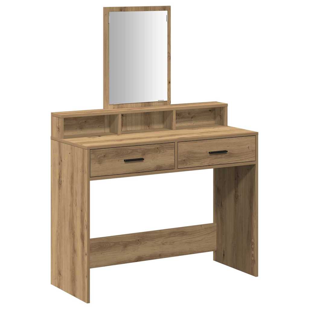 vidaXL Dressing Table Artisan Oak 100 x 41 x 140 cm Engineered Wood