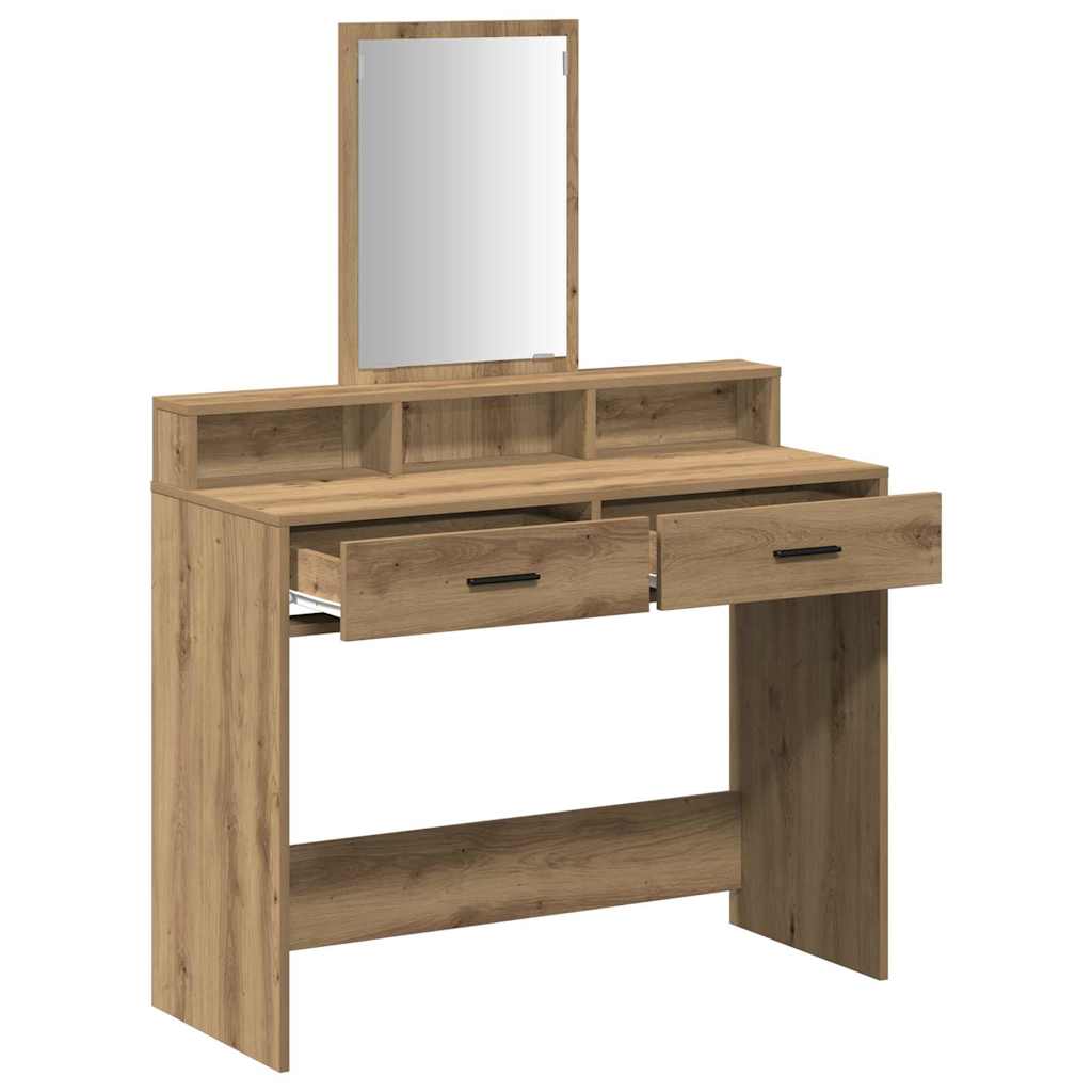 vidaXL Dressing Table Artisan Oak 100 x 41 x 140 cm Engineered Wood