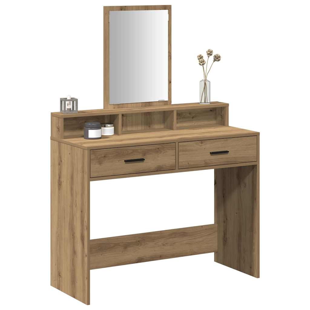 vidaXL Dressing Table Artisan Oak 100 x 41 x 140 cm Engineered Wood