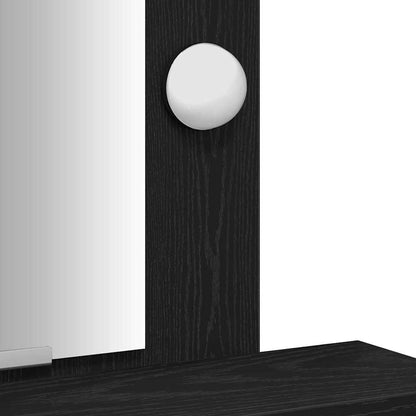 vidaXL Dressing Table Black 50 x 41 x 140 cm Engineered Wood