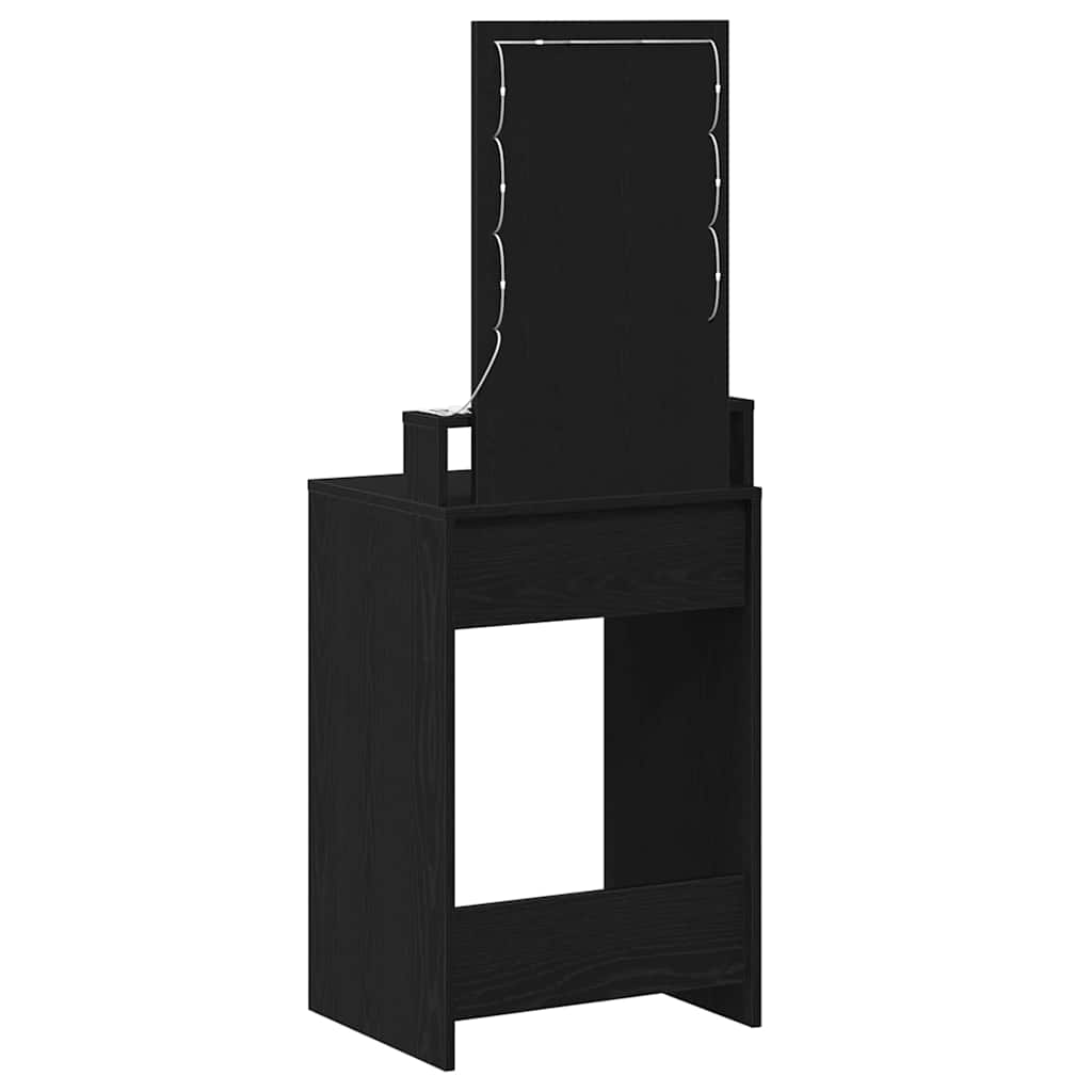 vidaXL Dressing Table Black 50 x 41 x 140 cm Engineered Wood