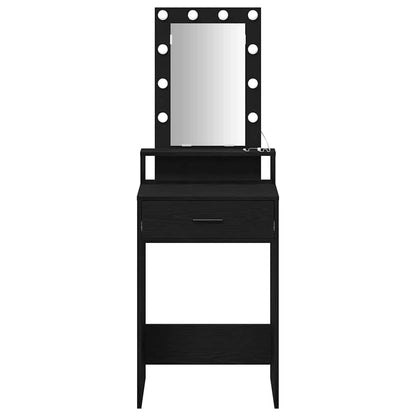 vidaXL Dressing Table Black 50 x 41 x 140 cm Engineered Wood