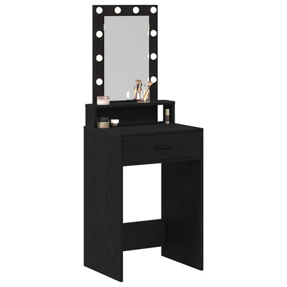 vidaXL Dressing Table Black 50 x 41 x 140 cm Engineered Wood