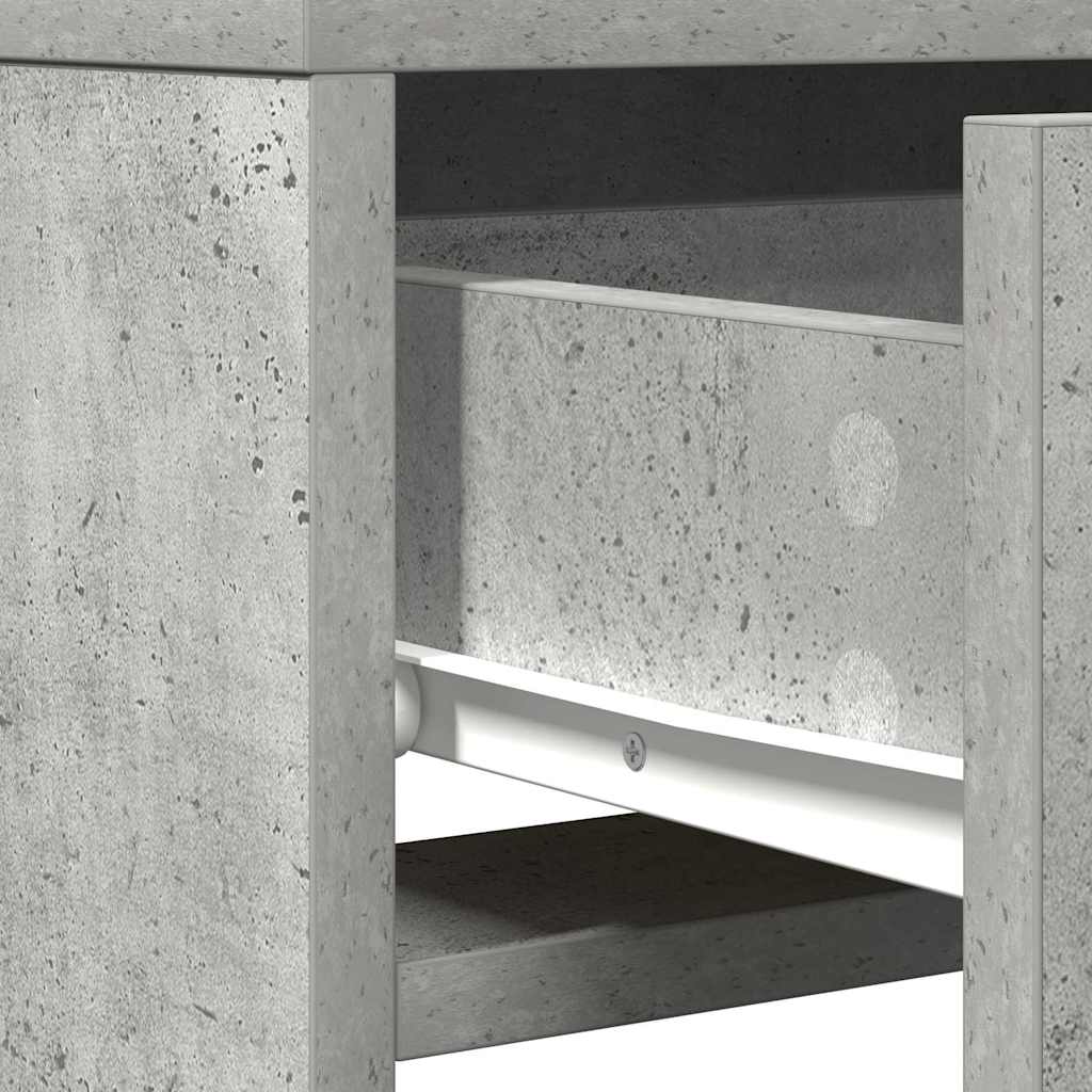 vidaXL Dressing Table Grey 50 x 41 x 140 cm Engineered Wood