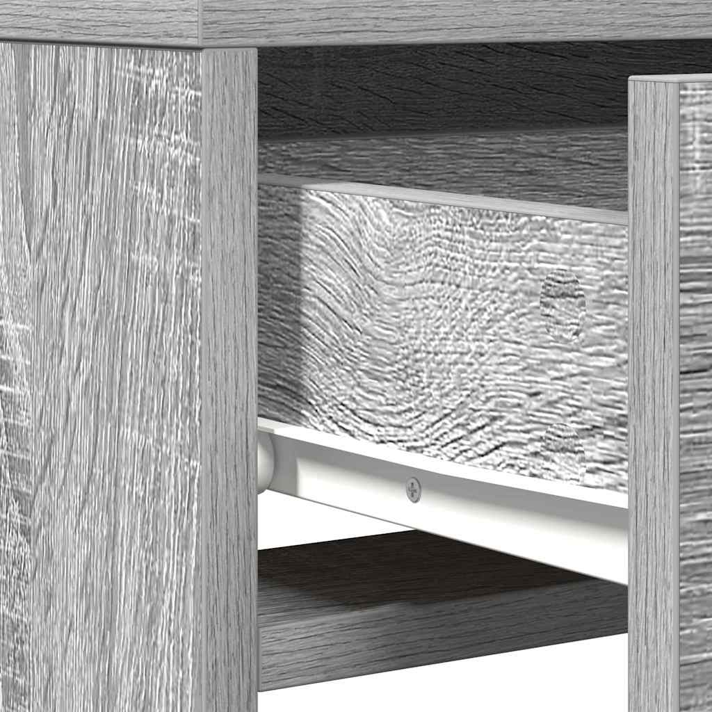 vidaXL Dressing Table Grey 50 x 41 x 140 cm Engineered Wood