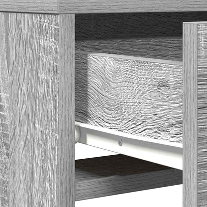 vidaXL Dressing Table Grey 50 x 41 x 140 cm Engineered Wood