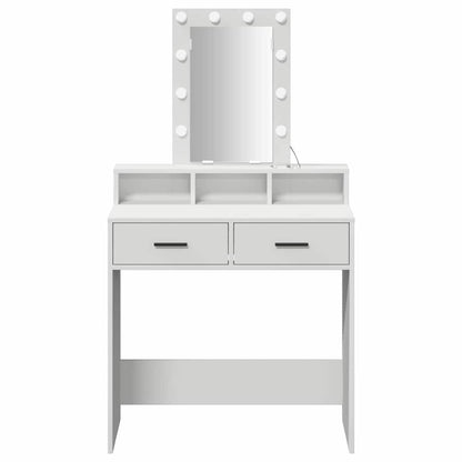 vidaXL Dressing Table White 79 x 41 x 140 cm Engineered Wood