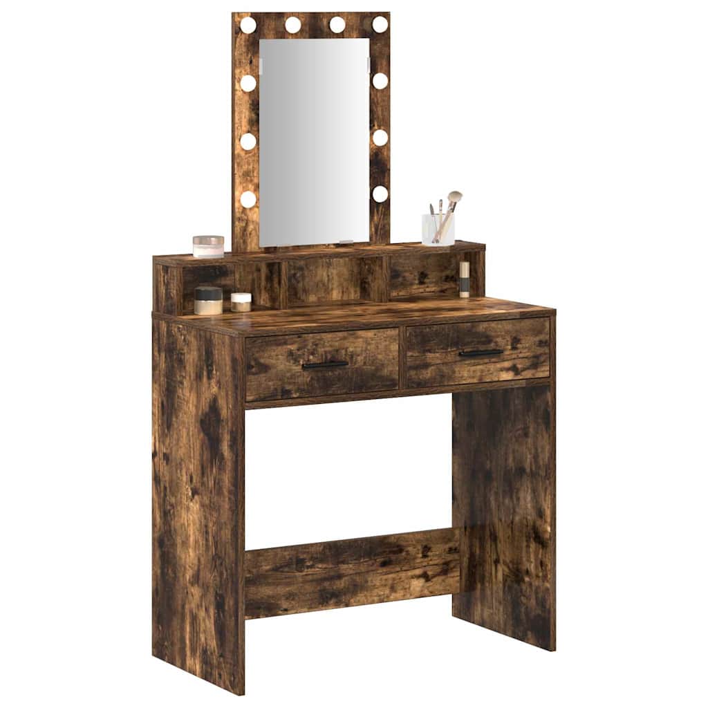 vidaXL Dressing Table Brown 79 x 41 x 140 cm Engineered Wood