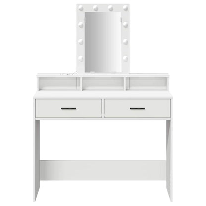 vidaXL Dressing Table White 100 x 41 x 140 cm Engineered Wood