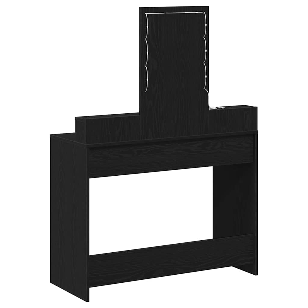 vidaXL Dressing Table Black 100 x 41 x 140 cm Engineered Wood