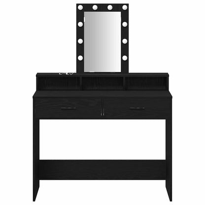 vidaXL Dressing Table Black 100 x 41 x 140 cm Engineered Wood
