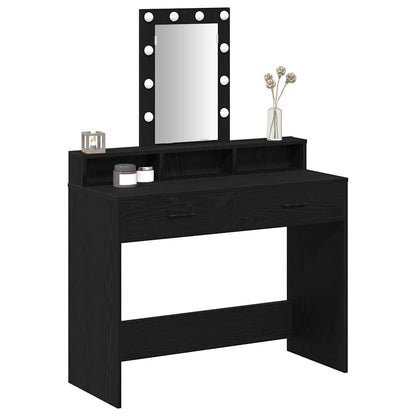 vidaXL Dressing Table Black 100 x 41 x 140 cm Engineered Wood
