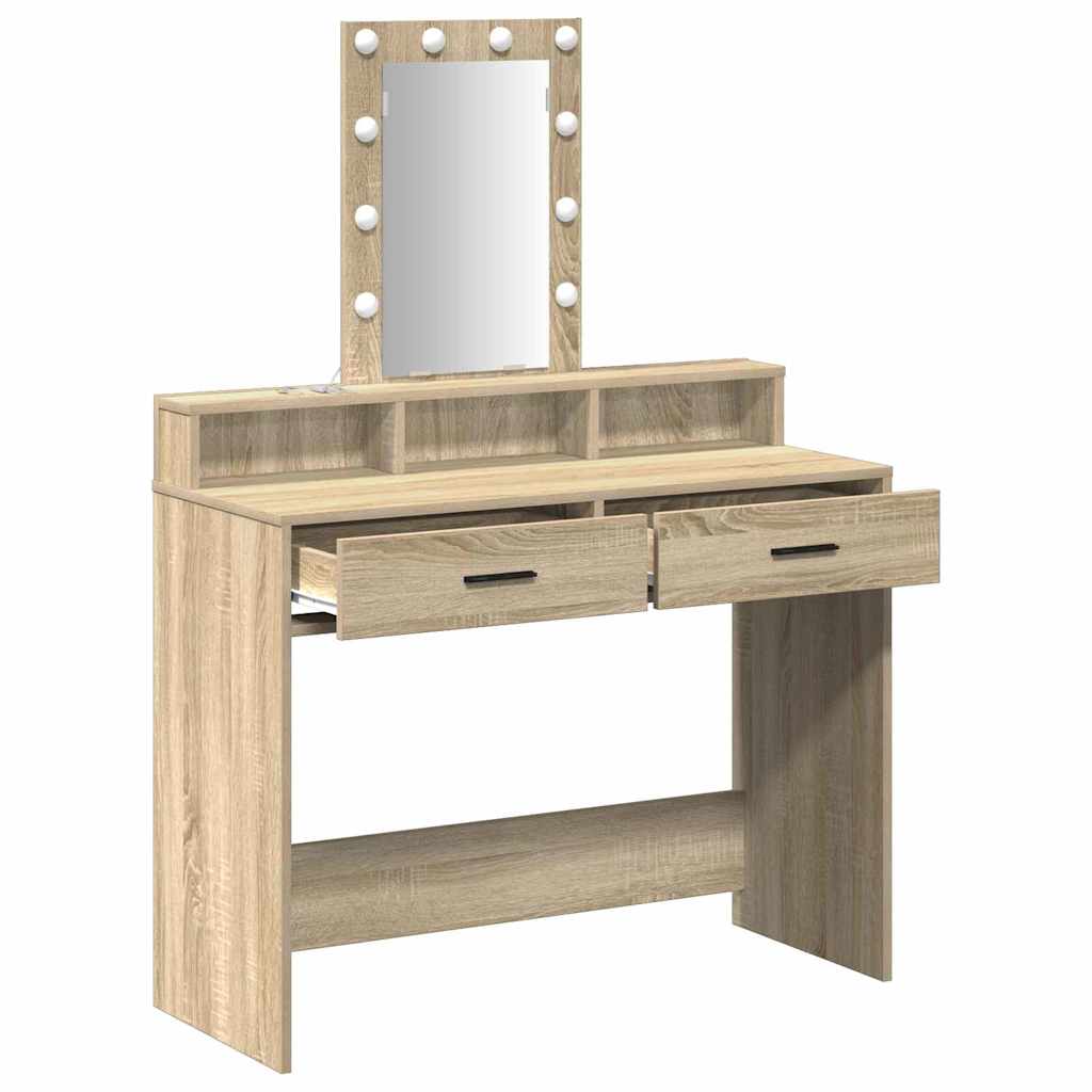 vidaXL Dressing Table Brown 100 x 41 x 140 cm Engineered Wood