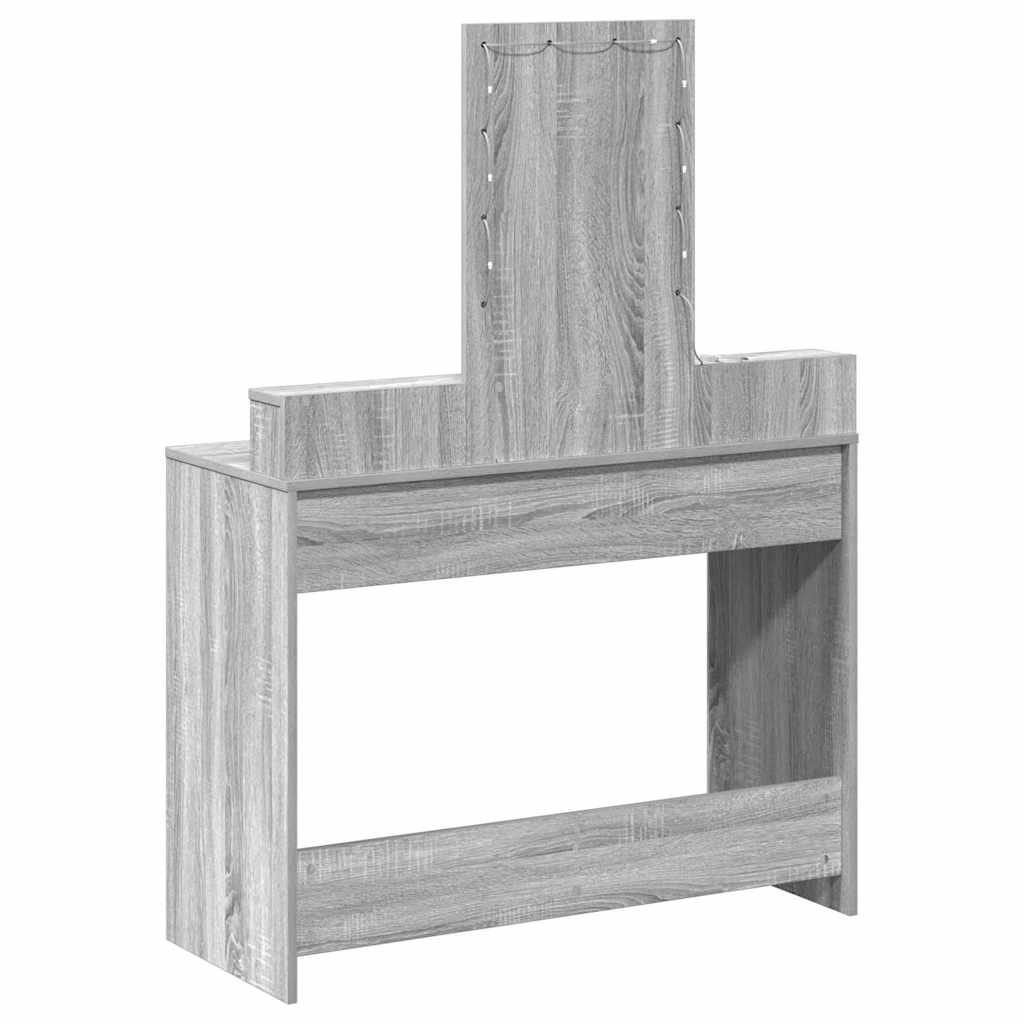 vidaXL Dressing Table Grey 100 x 41 x 140 cm Engineered Wood