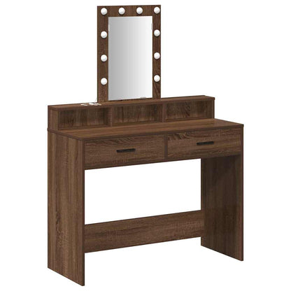 vidaXL Dressing Table Brown 100 x 41 x 140 cm Engineered Wood