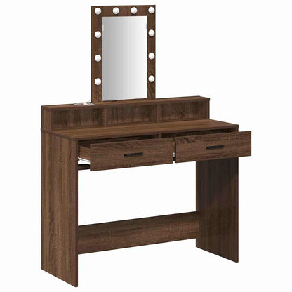 vidaXL Dressing Table Brown 100 x 41 x 140 cm Engineered Wood