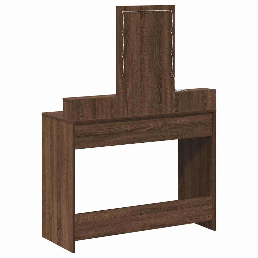 vidaXL Dressing Table Brown 100 x 41 x 140 cm Engineered Wood