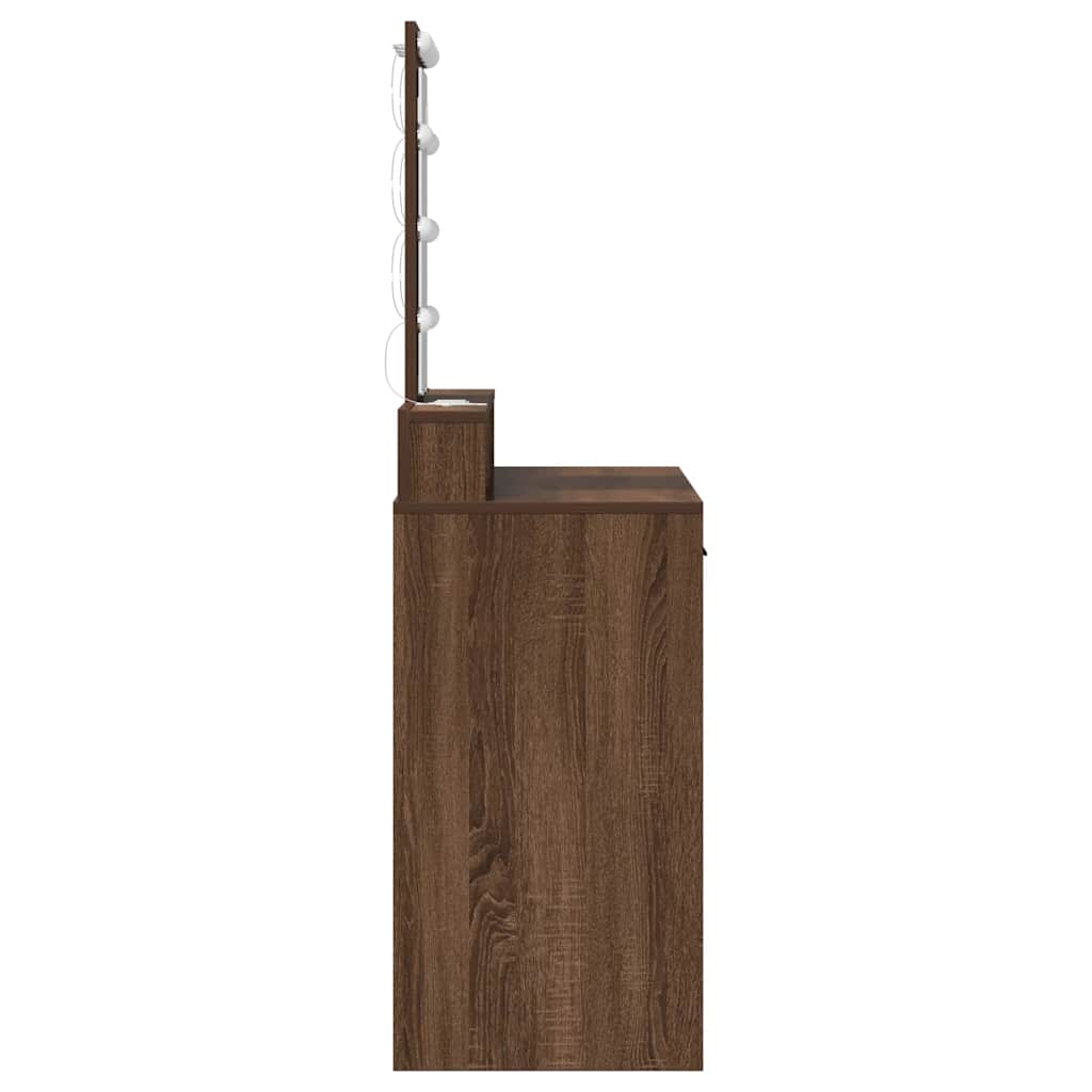 vidaXL Dressing Table Brown 100 x 41 x 140 cm Engineered Wood