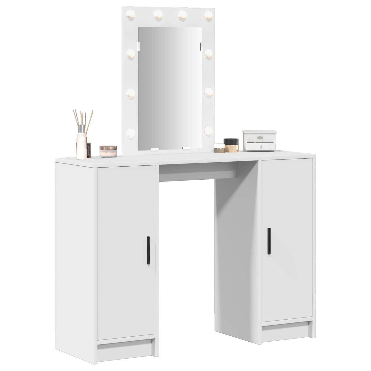 vidaXL Dressing Table White 102 x 33 x 135 cm Engineered Wood