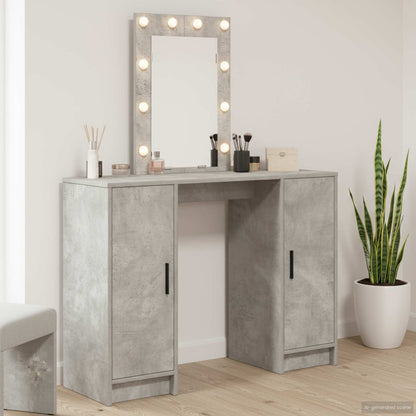 vidaXL Dressing Table Light Grey 102 x 33 x 135 cm Engineered Wood