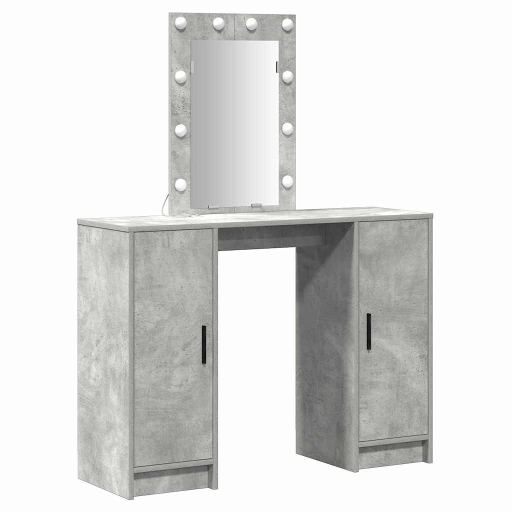 vidaXL Dressing Table Light Grey 102 x 33 x 135 cm Engineered Wood