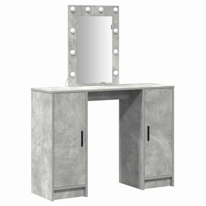vidaXL Dressing Table Light Grey 102 x 33 x 135 cm Engineered Wood