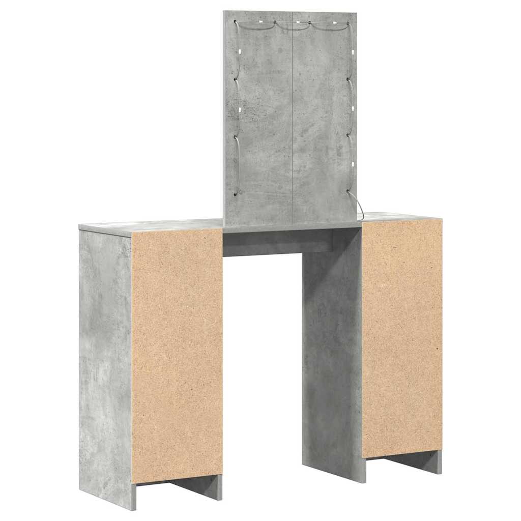 vidaXL Dressing Table Light Grey 102 x 33 x 135 cm Engineered Wood