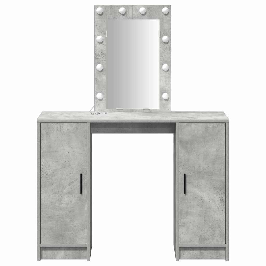 vidaXL Dressing Table Light Grey 102 x 33 x 135 cm Engineered Wood