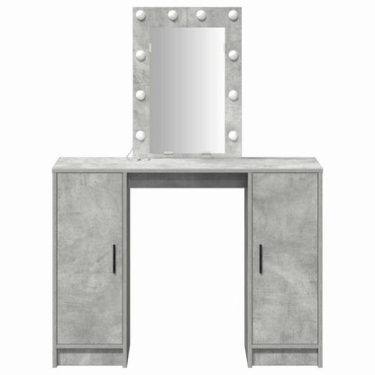 vidaXL Dressing Table Light Grey 102 x 33 x 135 cm Engineered Wood