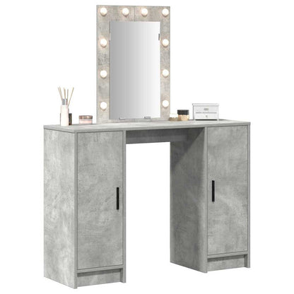 vidaXL Dressing Table Light Grey 102 x 33 x 135 cm Engineered Wood