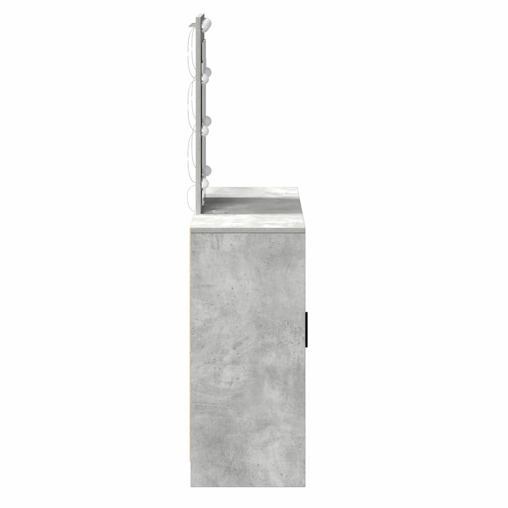 vidaXL Dressing Table Light Grey 102 x 33 x 135 cm Engineered Wood