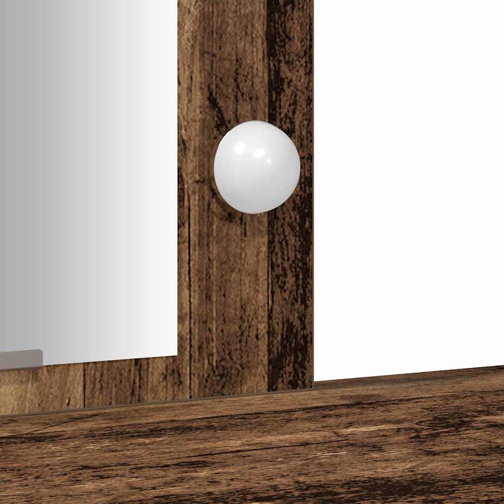 vidaXL Dressing Table Brown 102 x 33 x 135 cm Engineered Wood
