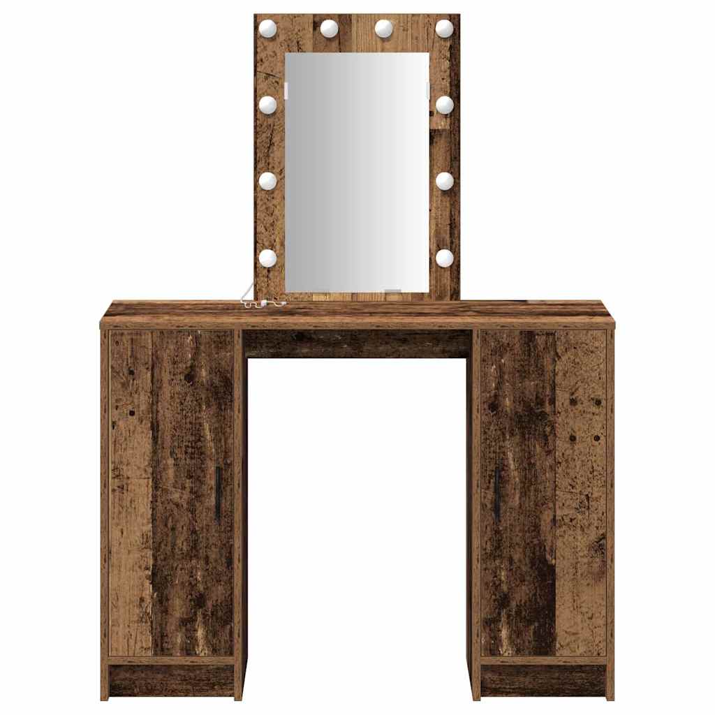 vidaXL Dressing Table Brown 102 x 33 x 135 cm Engineered Wood