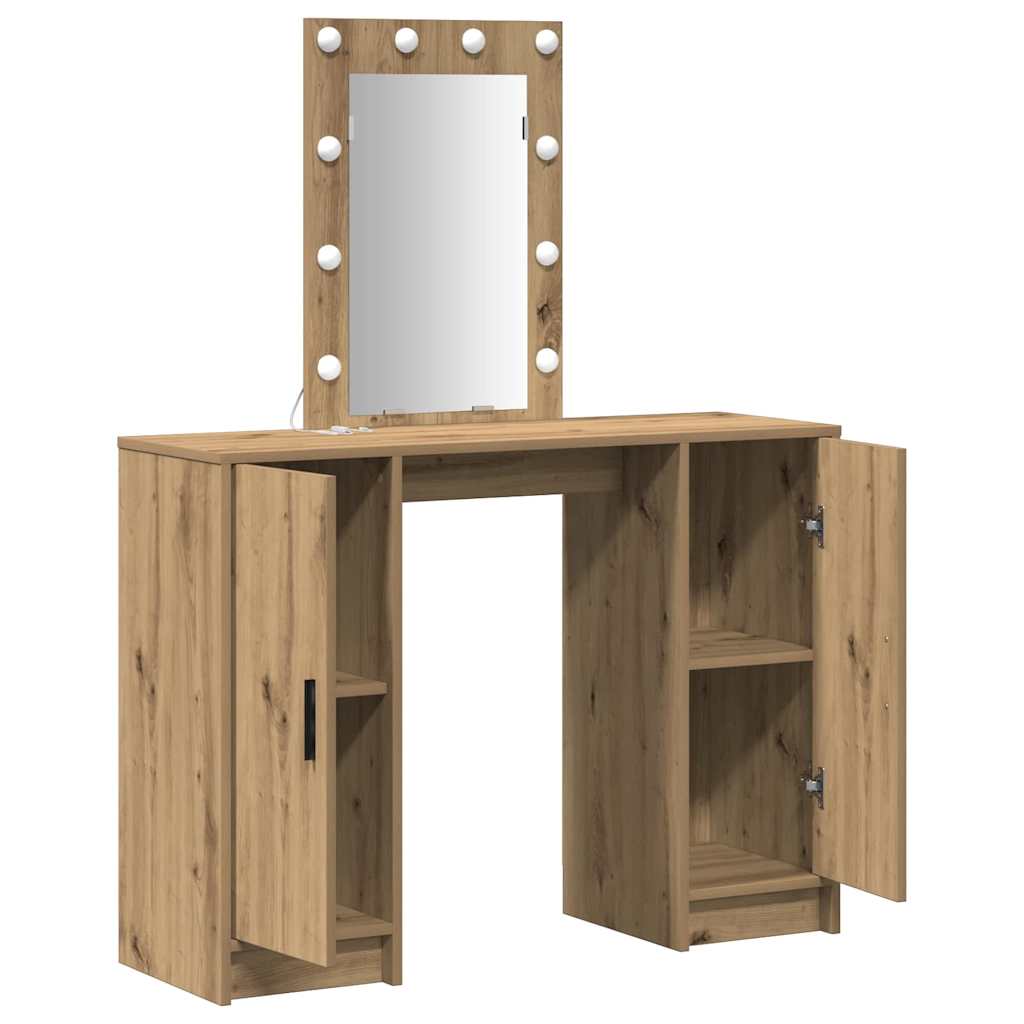 vidaXL Dressing Table Brown 102 x 33 x 135 cm Engineered Wood
