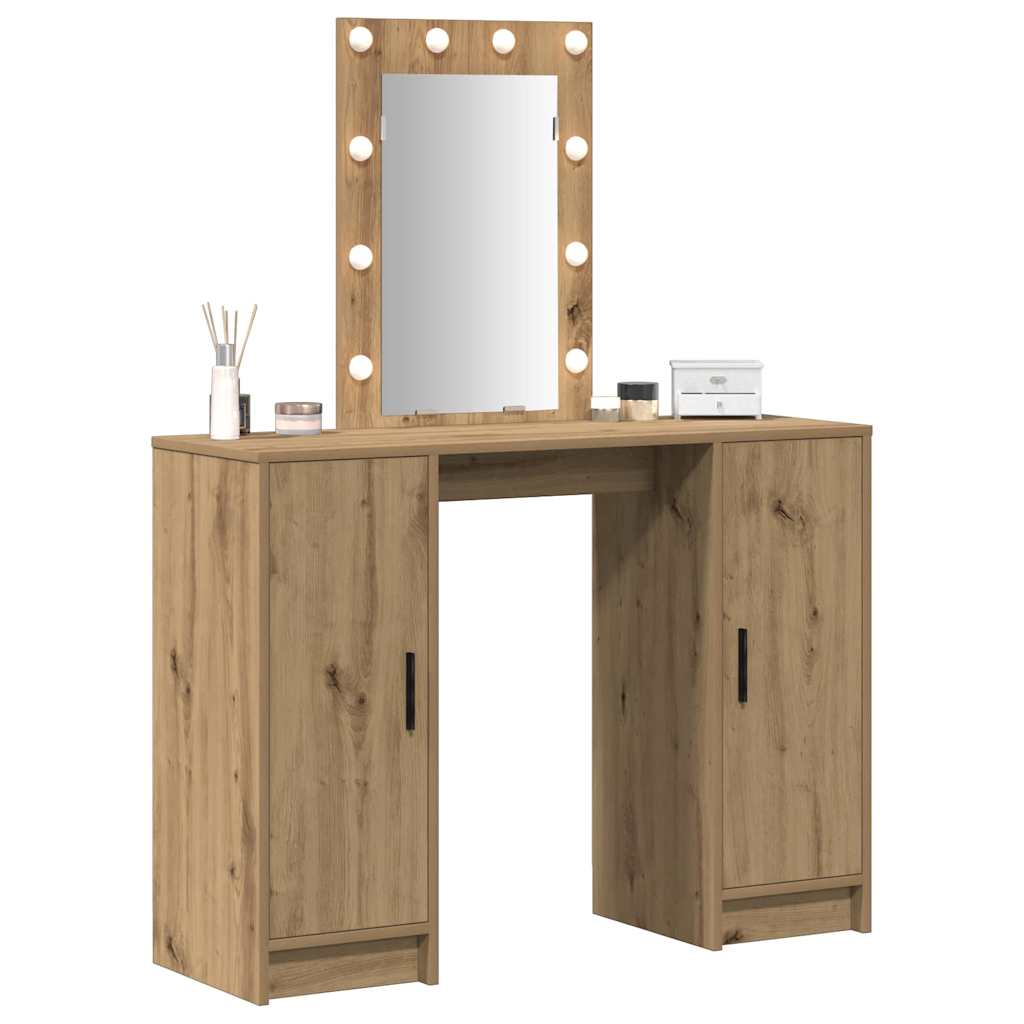 vidaXL Dressing Table Brown 102 x 33 x 135 cm Engineered Wood